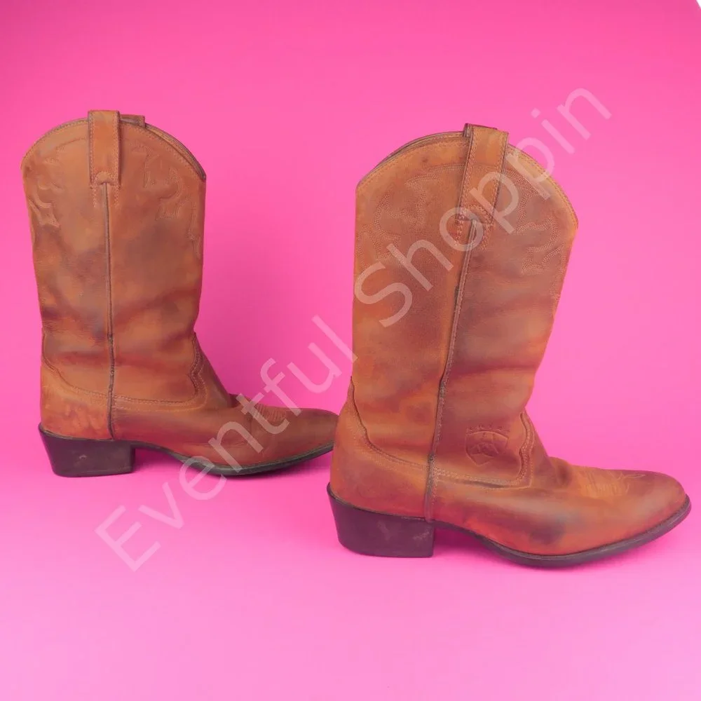 Ariat Stampede Heritage Leather Western Boots in Brown Size 9.5 D - Picture 3 of 12